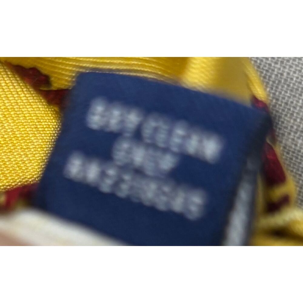 Vineyard Vines Tie Yellow Silk Dragon Print Custom Collection Handmade Men USA - Picture 7 of 8